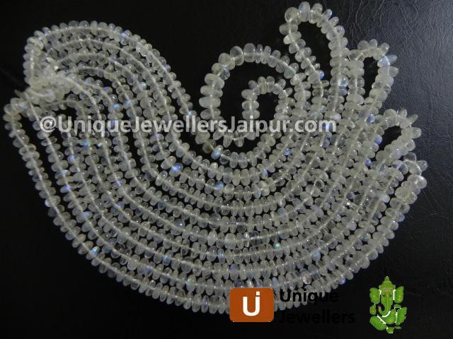 White Rainbow Far Smooth Roundelle Beads